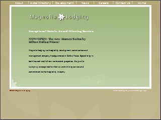 Web site www.magnolialodging.com, Ameri Suites DFW North